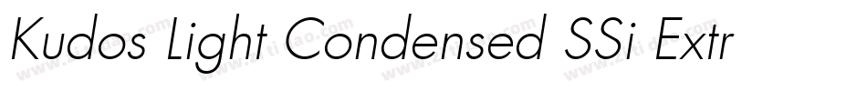 Kudos Light Condensed SSi Extra Light Condensed字体转换